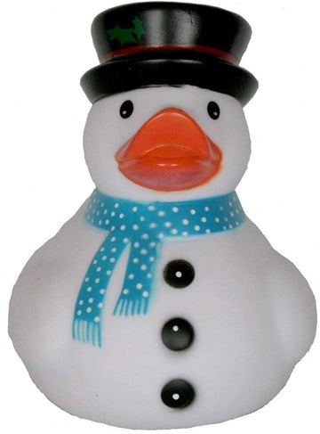 Waddlers Christmas Snowman Rubber Duck Handheld Size, Rubber Ducks Family, Designed and Made for Christmas Snowman Themed Toy Duck, Christmas Stocking