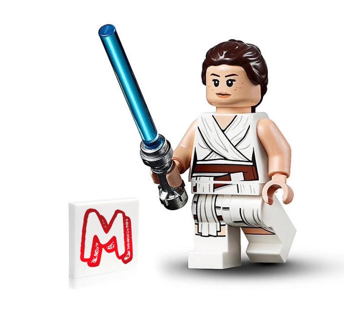 LEGO Star Wars The Rise of Skywalker Minifigure - Rey in White Robe (with Lightsaber and Display Stand) 75250