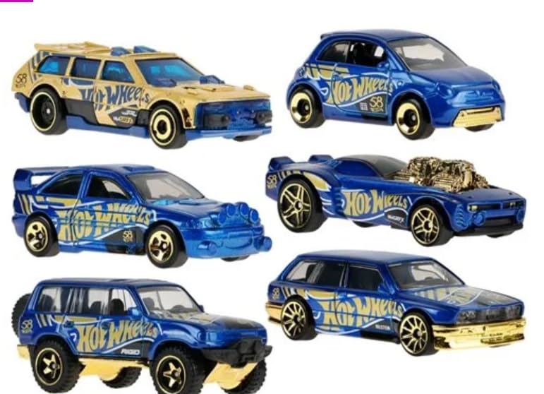 Hot Wheels 58th Blue and Chrome Vehicle 2026 Mix 2 Set