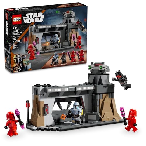 LEGO Star Wars: The Mandalorian Paz Vizsla and Moff Gideon Battle, Fun Building Set for Kids, Collectible Star Wars Toy with 4 Minifigures, Birthday