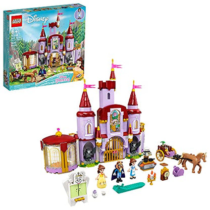 LEGO Disney Belle and The Beast’s Castle Building Toy 43196 Pretend Play Building Kit from The Beauty and The Beast Movie with Horse Toy, Disney
