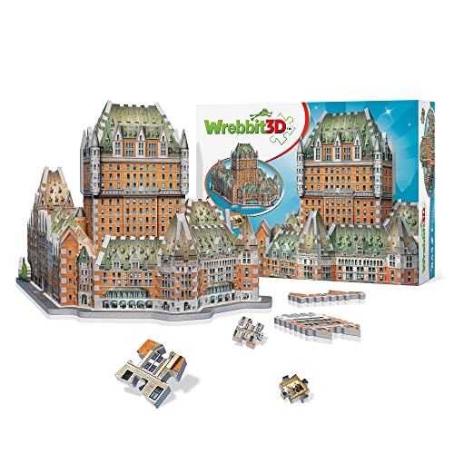 Wrebbit3D Château Frontenac 3D Puzzle | 865 Jigsaw Puzzle Pieces | Castles and Cathedrals Collection
