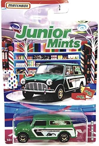 Matchbox 2024 Candy Cars Collection 1:64 Scale (5/6 Junior Austin Mints Mini Van)
