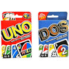 Mattel Uno Card Game Bundled with Dos Card Game, Multicolor
