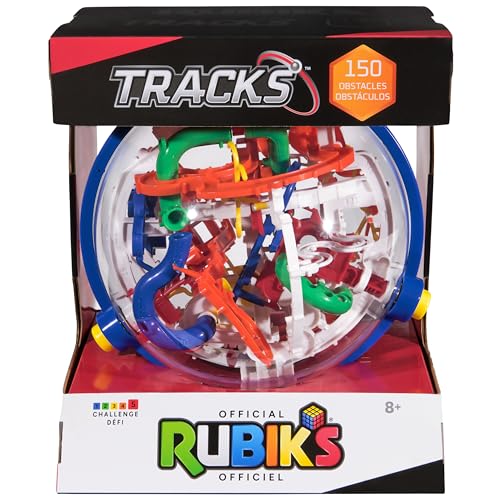 Rubik’s Cube, Rubik’s Tracks 150 3D Gravity Maze & 3D Puzzle Game with 150 Obstacles, STEM Toy Problem-Solving Brain Teaser, Fidget Toy, Sensory