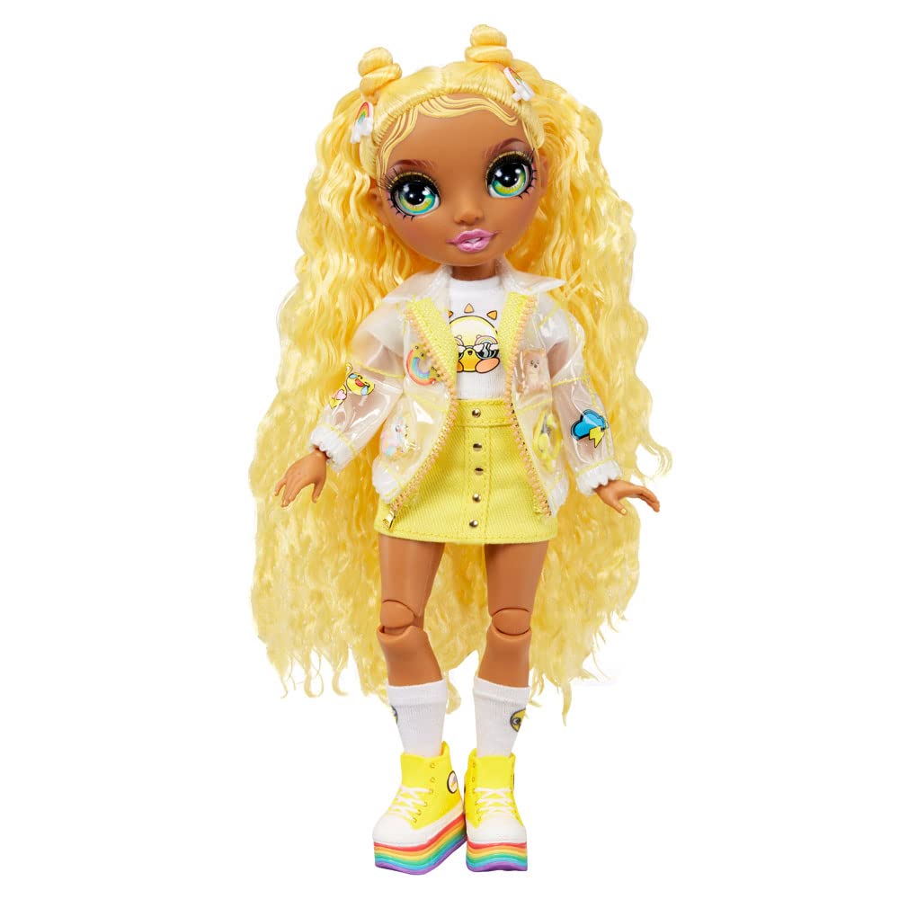 Rainbow High Jr High Sunny Madison - 9-inch Yellow Fashion Doll with Doll Accessories- Open and Closes Backpack, for Kids 6-12 Years Old and