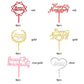 24Pcs Happy Anniversary Cake Topper Multicolour Acrylic Wedding Anniversary Cake Topper for Wedding Retirement Anniversary Celeration Party
