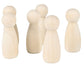 JAPCHET 50 Pack 3-1/2 Inch Wood Peg Dolls, Unfinished Wooden Jumbo Peg People Wood Doll Bodies Figures for Painting, DIY Art Craft Projects, Home