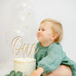 PALASASA First Birthday Wood One Cake Topper,1st Birthday Cake Decor