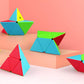 QIYI Pyramid Speed Cube 2X2 Stickless Triangle Magic Cube Puzzle Colorful