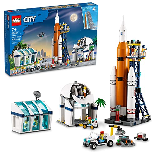 LEGO City Rocket Launch Center Building Toy Set 60351, NASA-Inspired Space Toy with Rocket, Launch Tower, Observatory, and Mission Control, Pretend