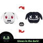 TeeTurtle Glow in The Dark Halloween Bunny 4" Plushie - Cute Kawaii Spooky Stuffed Animal