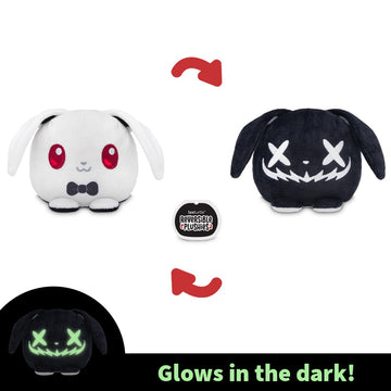 TeeTurtle Glow in The Dark Halloween Bunny 4" Plushie - Cute Kawaii Spooky Stuffed Animal