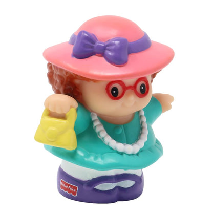 Fisher-Price Replacement Part for Collectible Little People Tea Party Dollhouse Playset B3004 - Replacement Maggie Figure Dressed in Green Dress