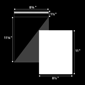 100 Pack Magazine Bags and Boards - Acid-Free & Archival Quality, Resealable 8 ¾" x 11 ?" Magazine Sleeves and 24pt Backing Boards for Standard Sized