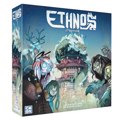 Ethnos Board Game (2nd Edition) - Command Powerful Clans! Area Control Strategy Game for Kids & Adults, Includes Solo Mode, Ages 14+, 1-6 Players, 45