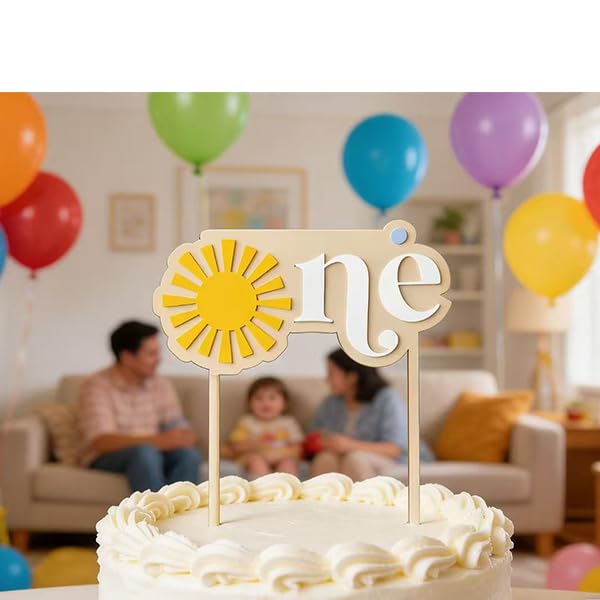 UDOTE Sun One 1st Birthday Cake Topper