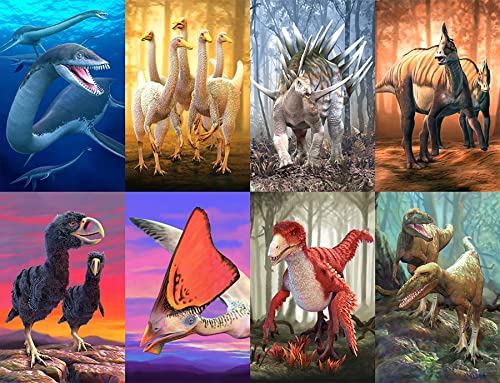 Artgame 3D Dinosaur Fact Cards - Blue