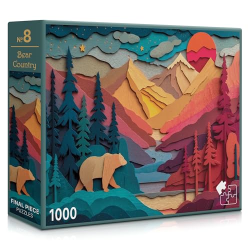 Bear Country (#8) - 1000 Piece Jigsaw Puzzle for Adults | Premium European Blue Board | Satin Low-Glare Finish | Ribbon Cut | Bonus Poster |
