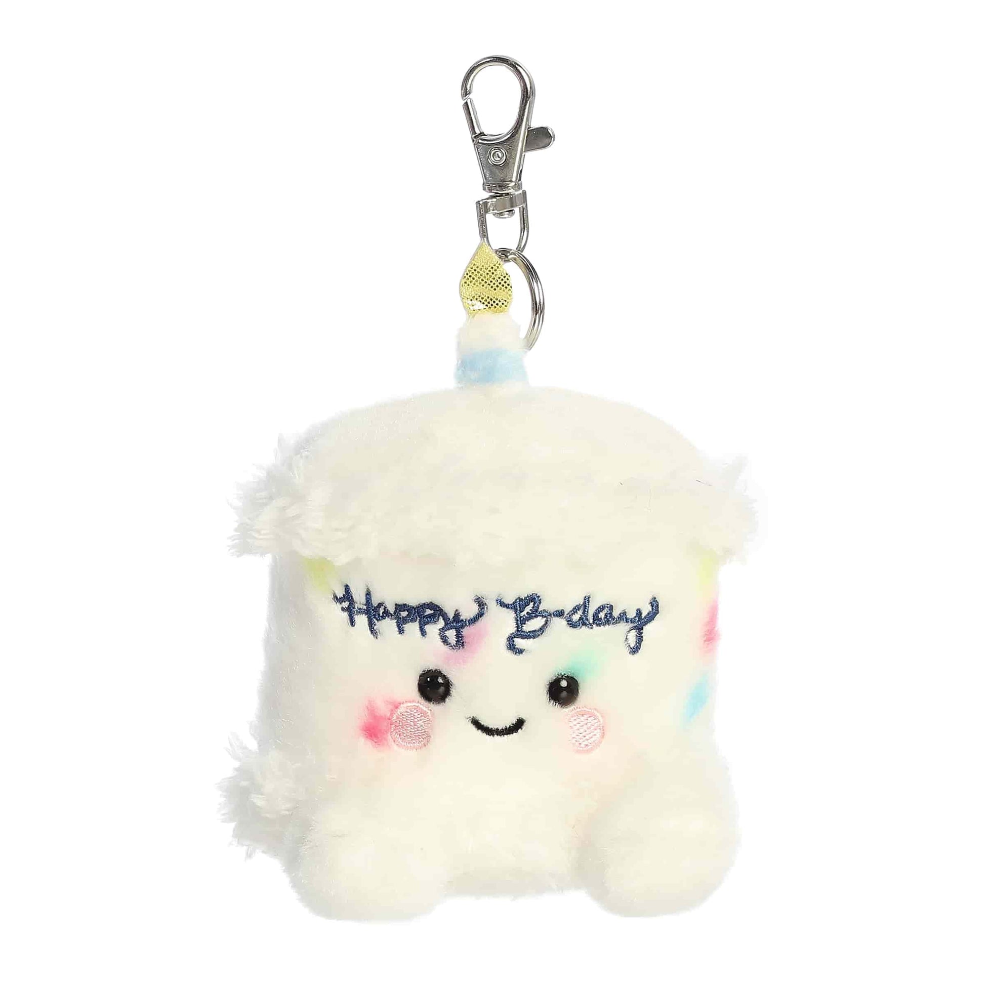 Aurora® Adorable Palm Pals™ Happy B'Day Cake™ Clip-On - Fun Collectible Plush For Kids and Adult Collectors - Perfect for Decorating Rooms