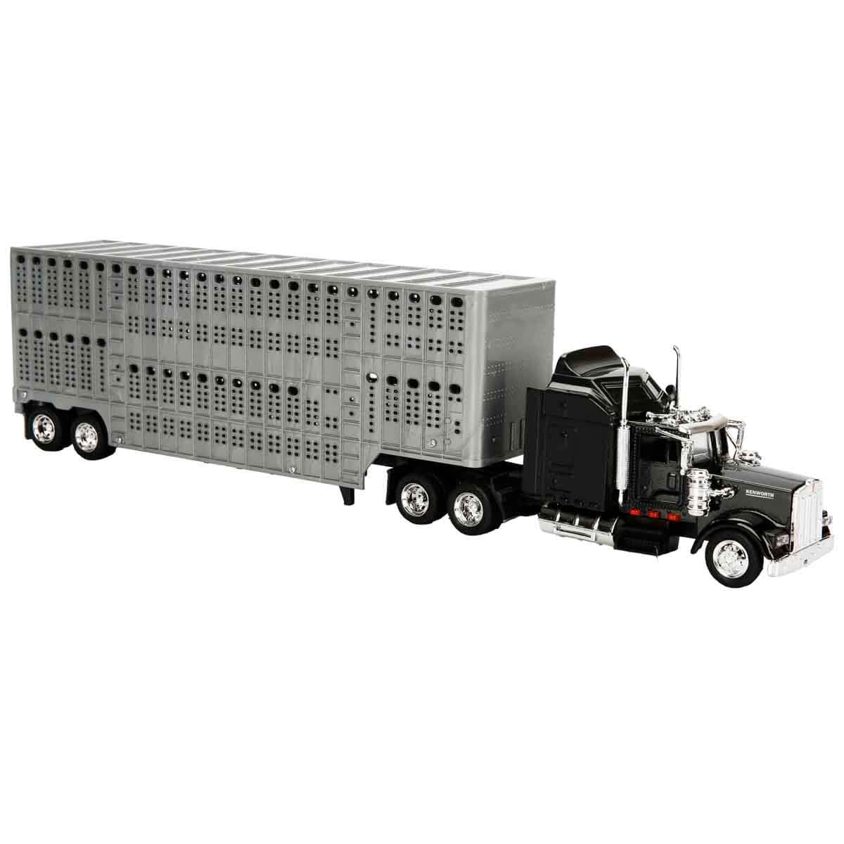 1/43 D/C Kenworth W900 Pot Belly Livestock Trailer