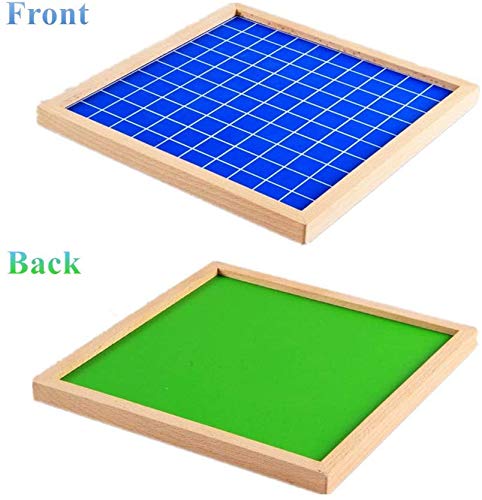 UMBWORLD Wooden Toys Hundred Board Montessori 1-100 Consecutive Numbers Educational Game Early Childhood Toy for Kids with Storage Bag (Counting