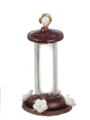 Melody Jane Dolls Houses Humming Bird Feeder Miniature 1:12 Scale Pet Garden Accessory Brown