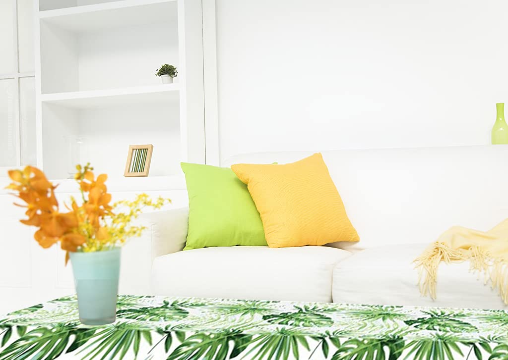 2Pcs Hawaiian Luau Party Decorations Palm Leaves Table Covers - Summer Jungle Baby Shower First Birthday Party Decor Supplies Favors Aloha Tropical