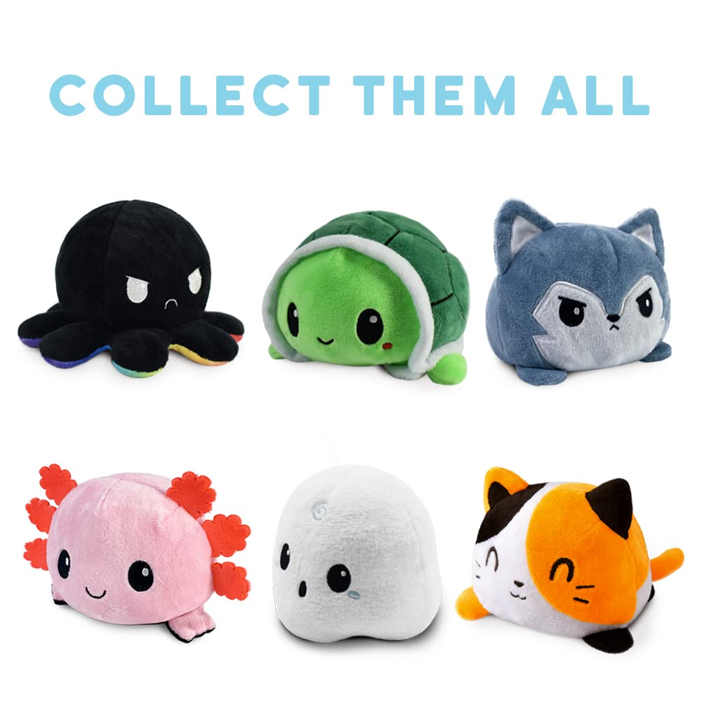 TeeTurtle Reversible Koala Plushie 4-Inch Gray Two-Sided Flip Plush Toy with Embroidered Details - Cute Mini Collectible Plush for Kids, Teens,