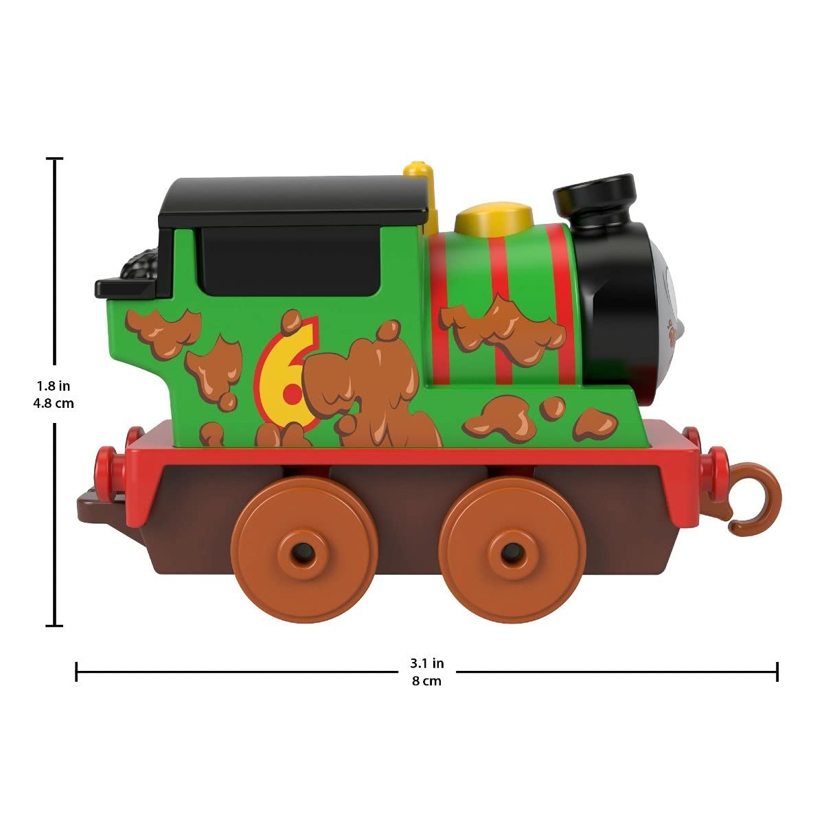 Thomas & Friends Fisher Price Mud Run Percy Push-Along Toy Train for Kids Ages 3+