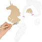 LEISURE ARTS - 3D Puzzle, 14 Piece Kit, Wood Build It Unicorn, Wood Building Kits, DIY Projects, Wooden 3D Puzzles, Kits for All Ages, Building Kits