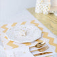 Amscan Gold Tablefitter Flannel-Backed Vinyl Rectangle Table Cover (31" x 72" x 27") 1 Pc. - Elegant Design, Perfect for Birthday Parties, Indoor