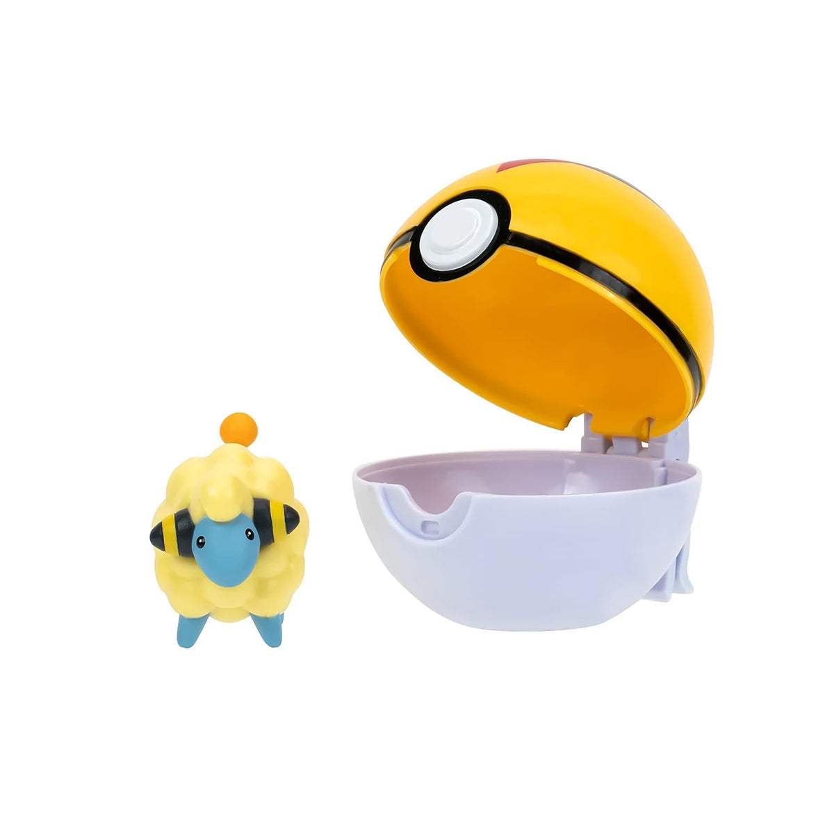 PKW3137 - Clip 'n'Go Poké Balls - Voltilamm & Level Ball, Official Pokéball with 5 cm Figure