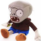 JHESAO 12" PVZ Plush Zombies Brown Coat Toys Soft Doll Gray