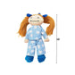 Fun Express Slumber Party Plush Yarn Hair Dolls with Groovy Hair - 4 Doll Set