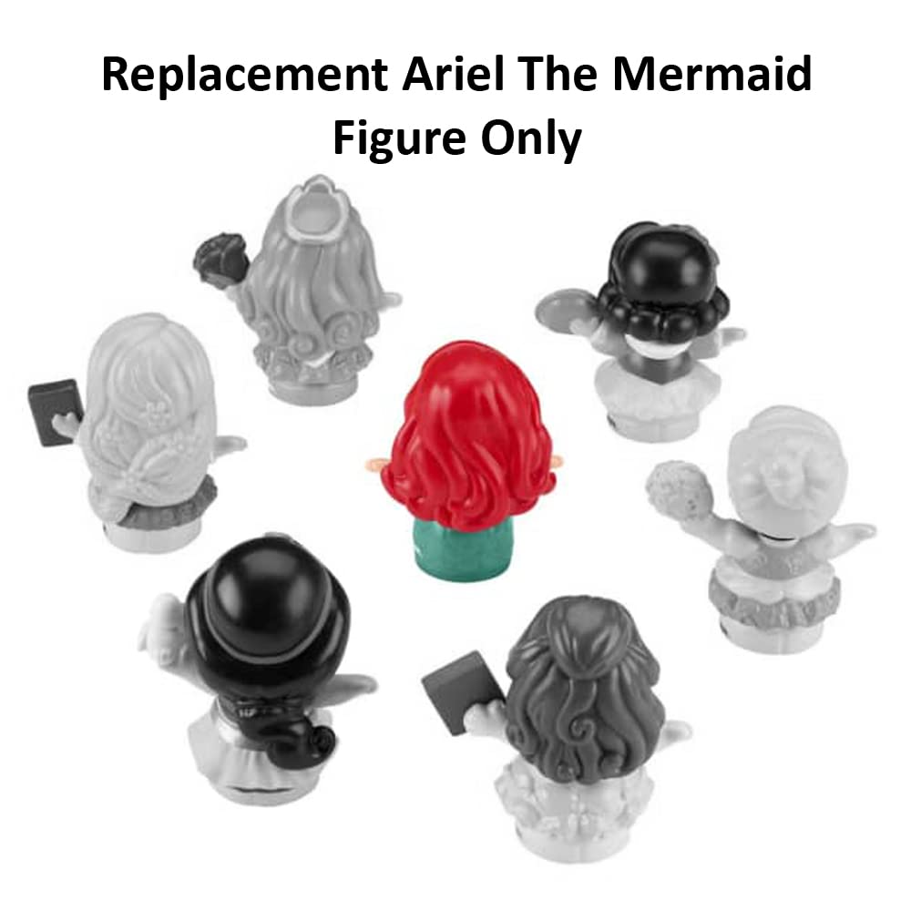 Replacement Part for Fisher-Price Little People Princess Figure Pack - GKG98 ~ Replacement Ariel The Mermaid Figure ~ Works with Other Playsets As