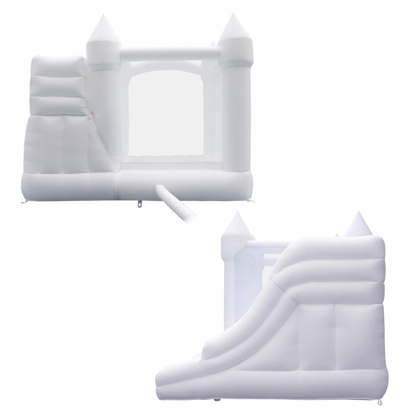 Bounceland Castle Palace Daydreamer Cloud Bounce House, 10.8 ft L x 9.8 ft W x 8.7 ft H, Basketball Hoop, UL Blower Included, Trendy Neutral Color