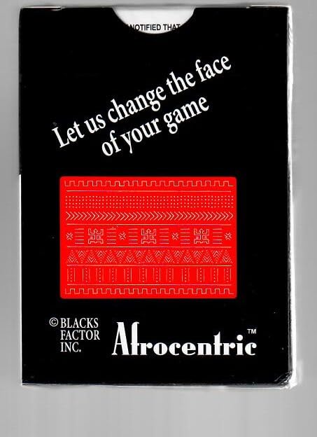 Afrocentric Playing Cards Blacks Factor, Poker-Sized, 12 Distinct African Royalty Face Cards, Black Mudcloth Back Design, Red and Black Jokers