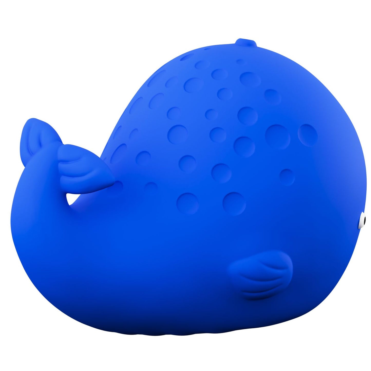 caaocho Pure Natural Rubber Bath Toy - Kala the Whale Baby Toy - Hole Free, BPA Free Bath Toys for Infants, Without Holes Sealed Natural Rubber