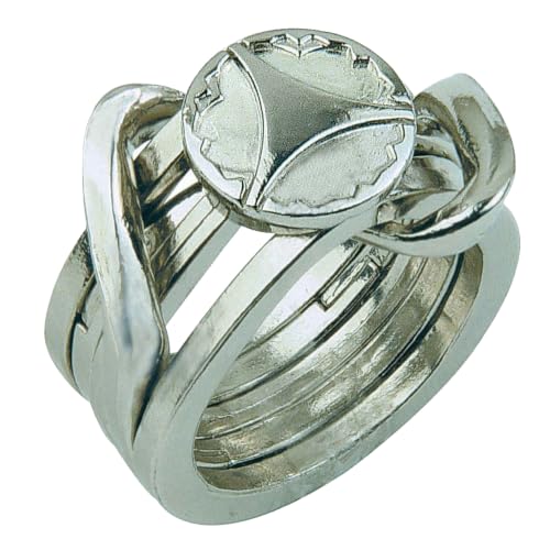 BePuzzled | Ring Hanayama Metal Brainteaser Puzzle Mensa Rated Level 5, for Ages 12 and Up