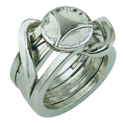 BePuzzled | Ring Hanayama Metal Brainteaser Puzzle Mensa Rated Level 5, for Ages 12 and Up