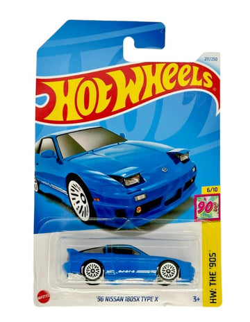 Hot Wheels 96 Nissan 180SX Type X (Blue), HW: The '90s 6/10