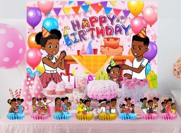 8Pcs Gracies Table Centerpiece Birthday Party Supplies Double Side Table Decorations for Kids Party Decorations