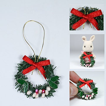 Odoria 1/12 Miniature Christmas Wreath Dollhouse Accessories