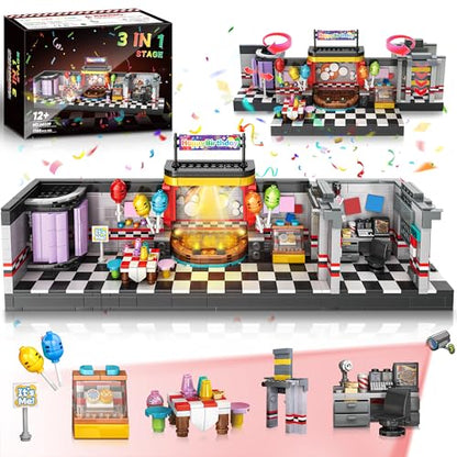 Security Room Building Block Toy for Boys Age 12+, Security Room Building Set Game Toys Merch Suitable for Halloween Birthday Gift, 1388Pcs