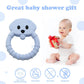 Gadgetime USA Baby Teething Toy Set - Includes Blue Pacifier Clip & Bear Teether - Silicone Chew Toys for Infants Newborns - BPA Free Freezer Safe