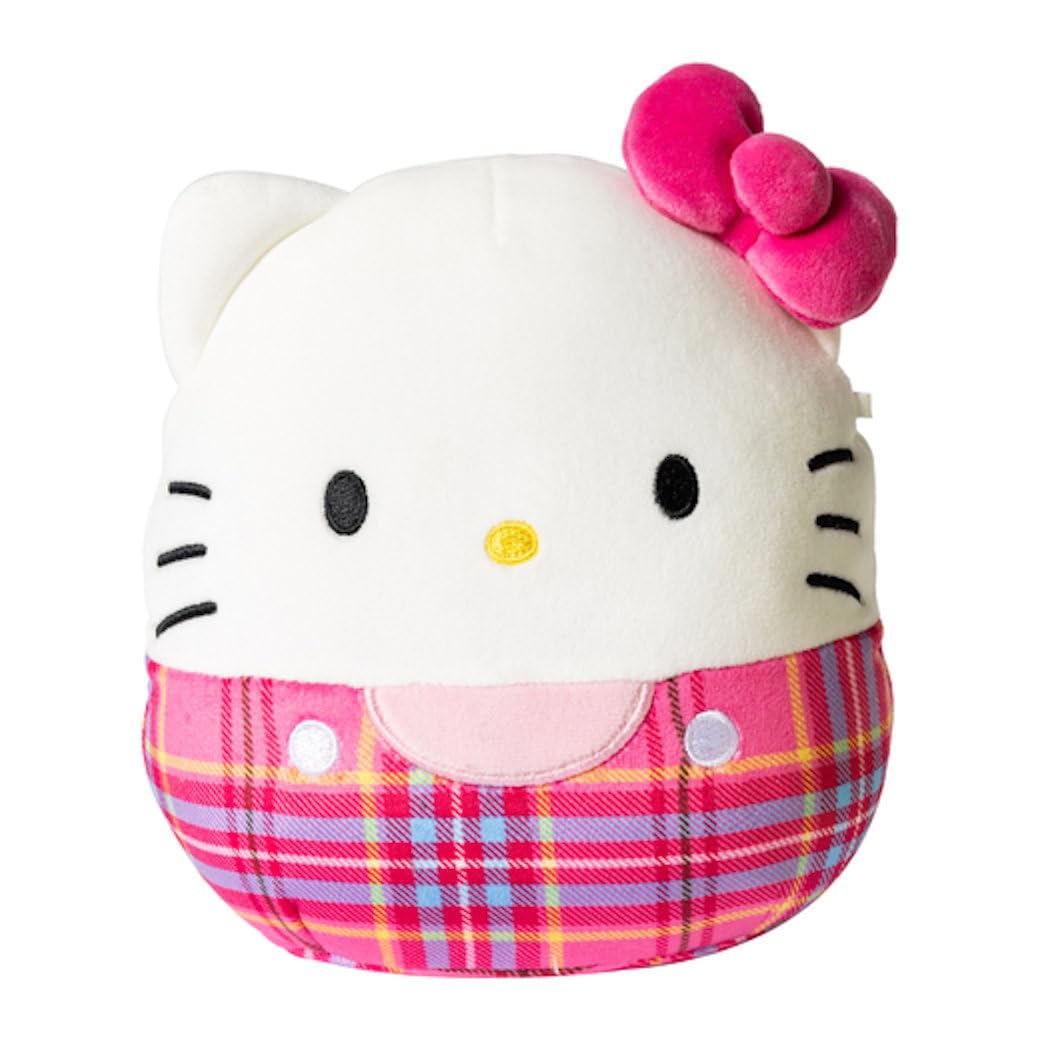Squishmallows 6.5" Hello Kitty Plaid