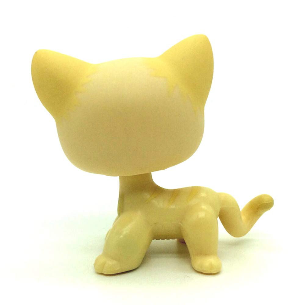 Mini Pet Toy Collection #733 Yellow Cream Short Hair Cat Cute Green Eyes Kitty