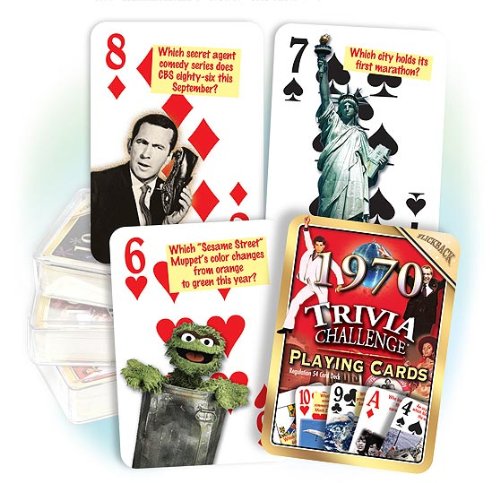 Flickback 1970 Trivia Playing Cards 55th Birthday or Anniversary