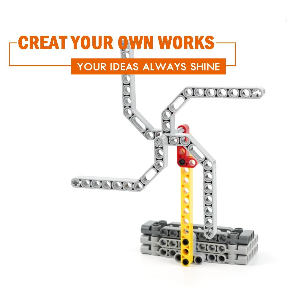 Pasacho 582pcs Technical Parts and Pieces Beams Axles Connectors Bricks Sets, Compatible with Technical, Chassis Frame Liftarm and Pins Building